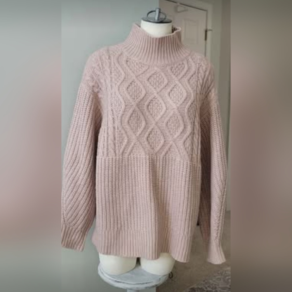 a new day Women's Blush Turtleneck Sweater